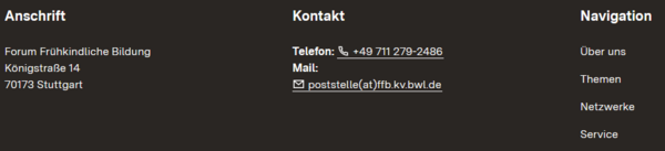 Das Bild zeigt den Footer unserer Homepage als Bild.